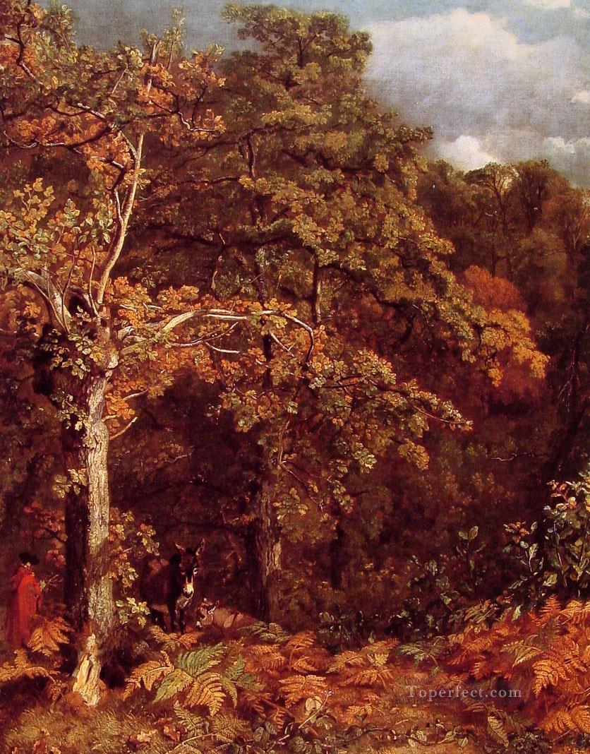 Wooded Landscape Romantic John Constable Oil Paintings